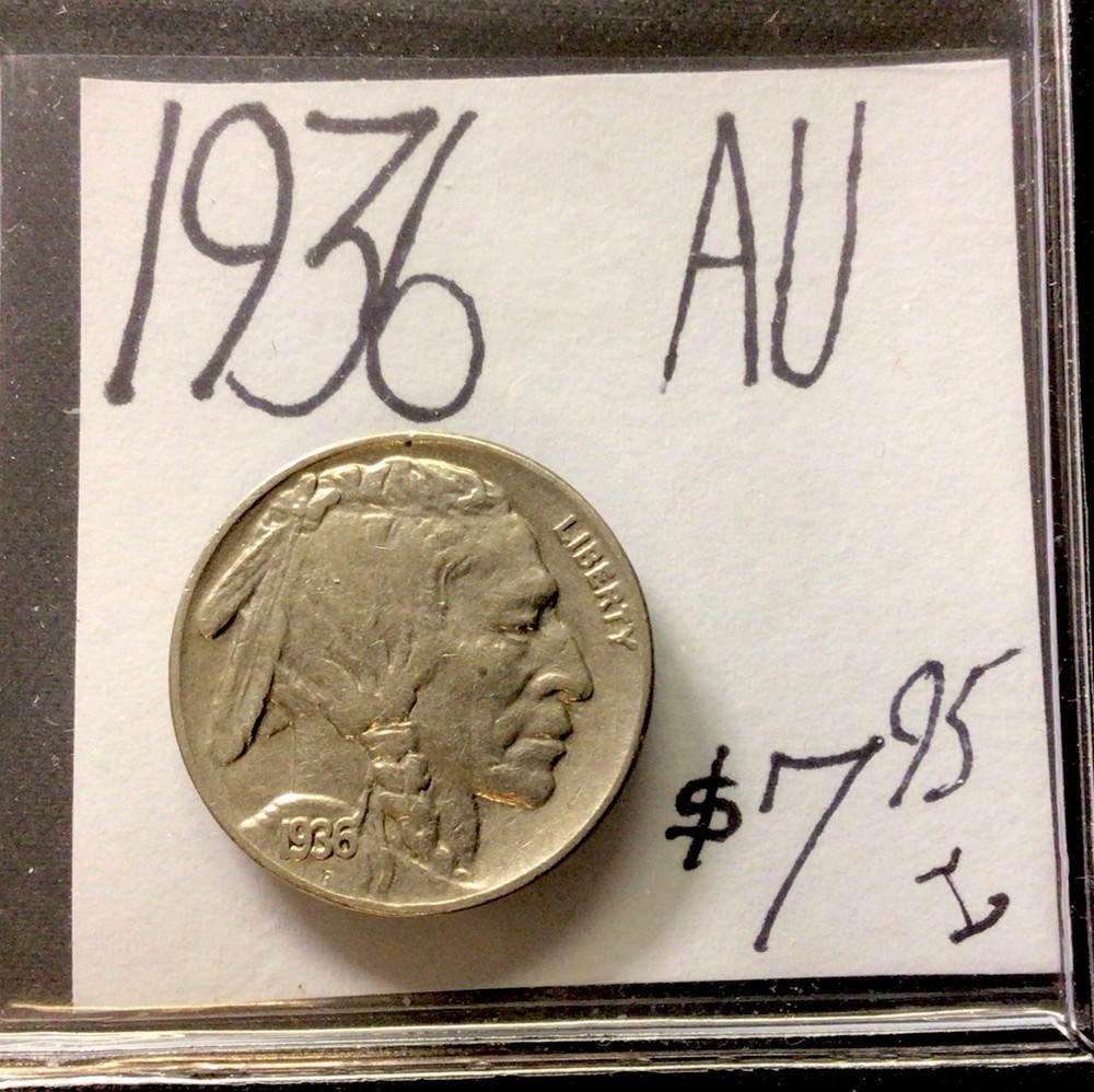 1936 Buffalo Nickel AU! ENN Coins