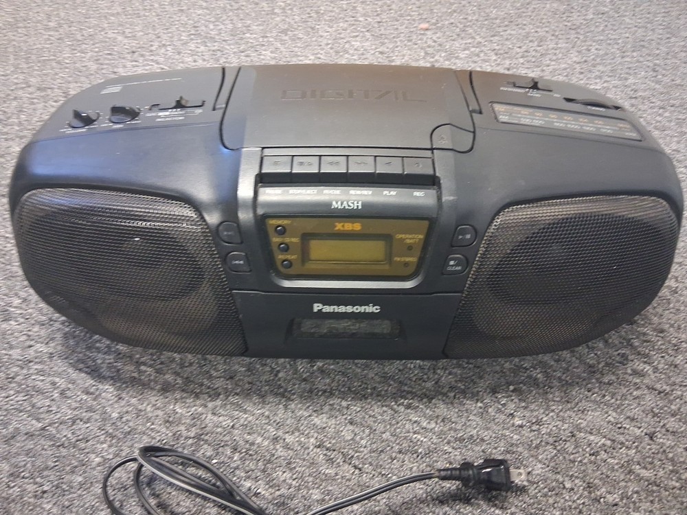 Good Condition Panasonic Portable Stereo CD System RX-DS15 Black Tested Working