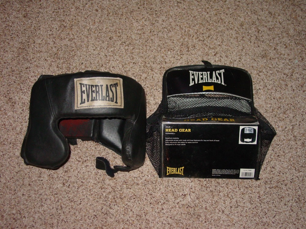 Everlast Leather Open-face 4020 Black Headgear/Headguard