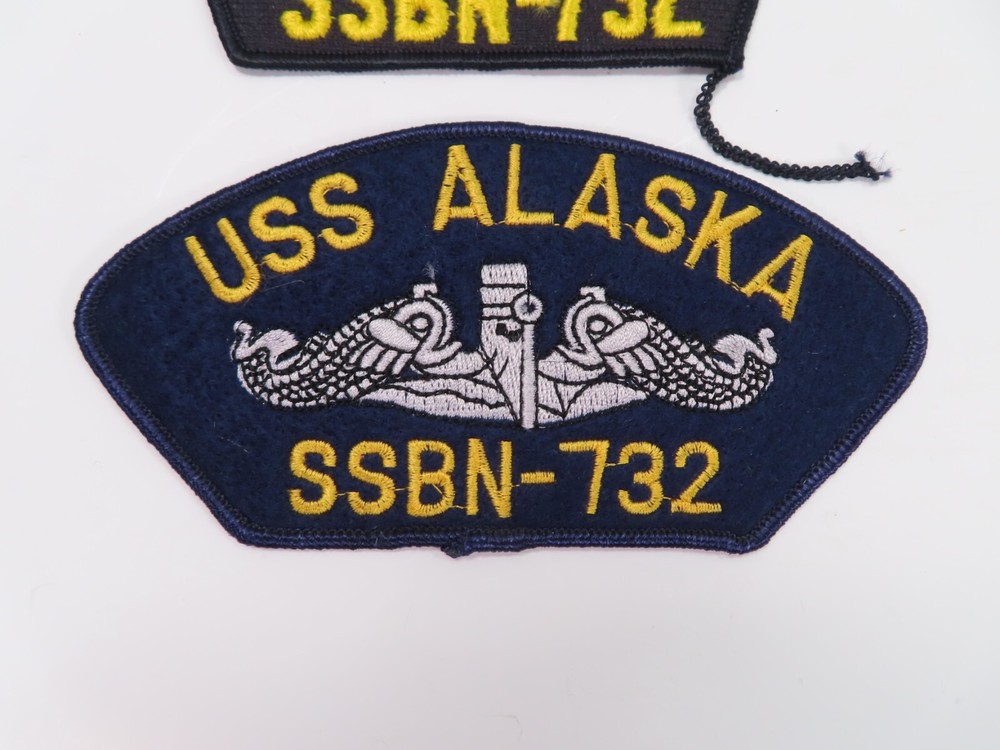 (2) Different USS Alaska SSBN-732 USN US Navy Submarine Felt Patch