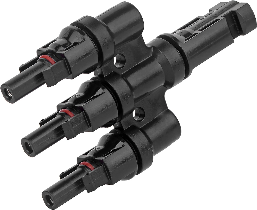 Solar Panel Connector 3 Way Branch MMMF/FFFM - DIY Mount Tool Solar Parallel ...