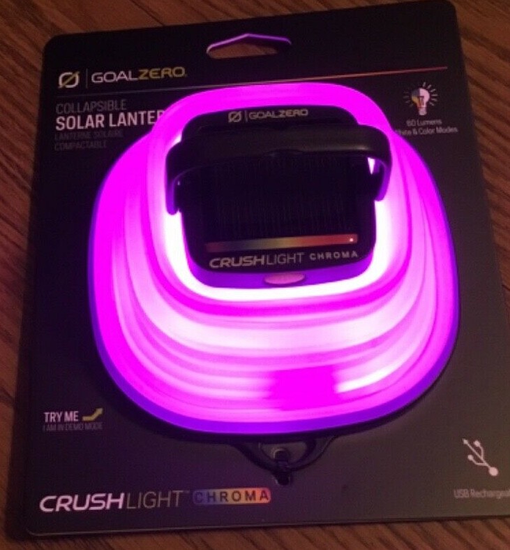 GOAL ZERO Crush Light SOLAR Powered Lantern with Multi Changing Colors # 32013
