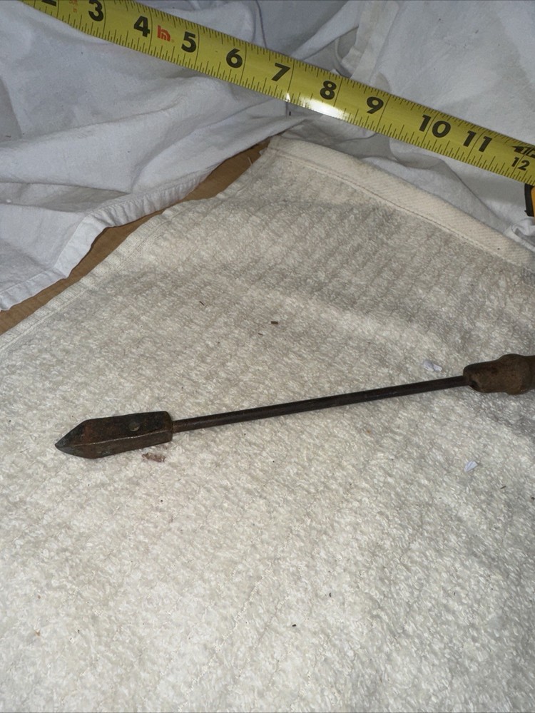 Vintage Copper Tip Soldering Iron Tool w/ Wooden Handle