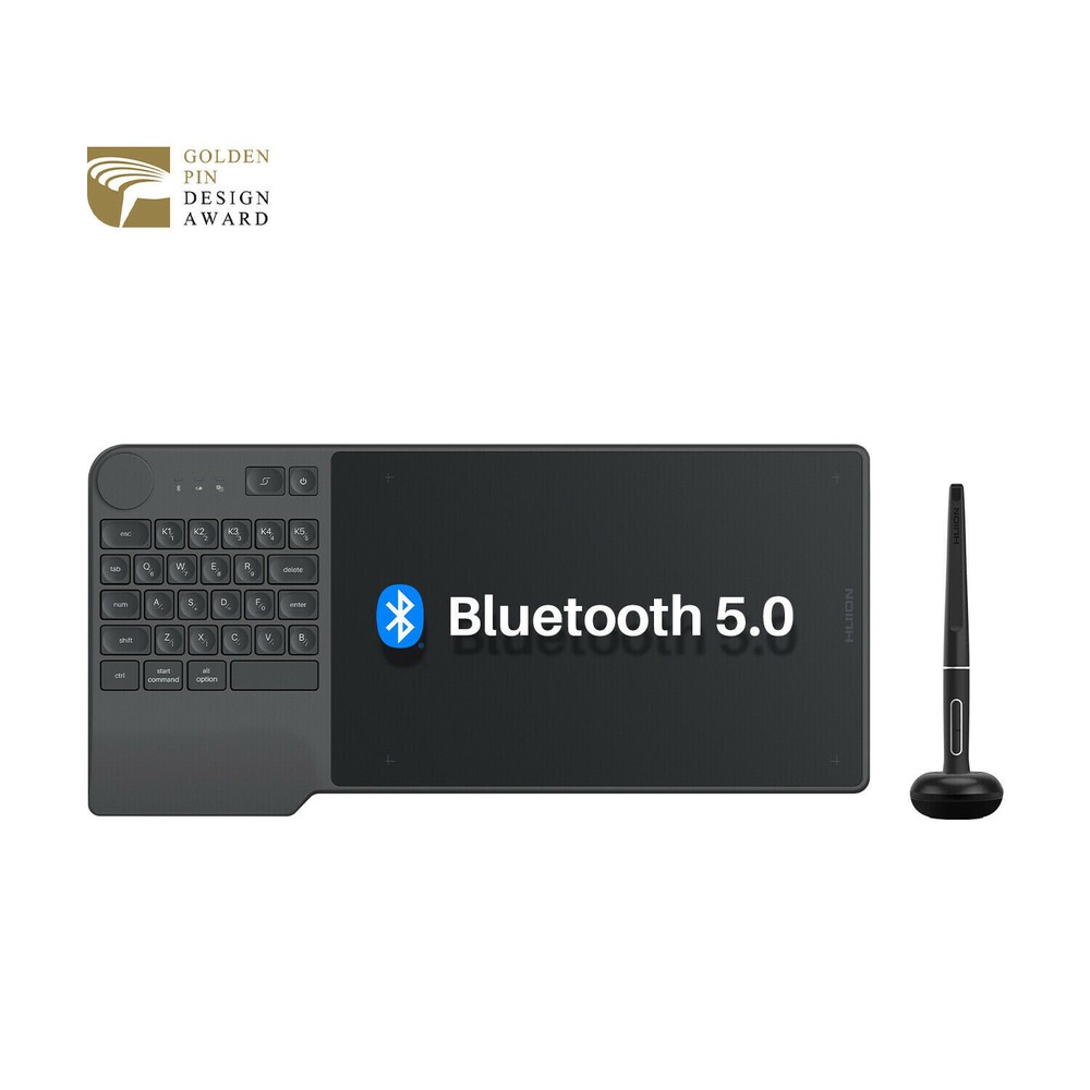 Huion Keydial KD200 Bluetooth 5.0 Graphics Drawing Tablet with 28 Keys&Dial