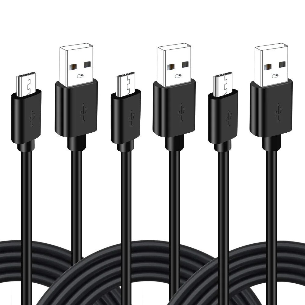 3-Pack 10 ft. Micro USB Charging Cable for PS4 PS3 XBOX 360 XBOX ONE Controller