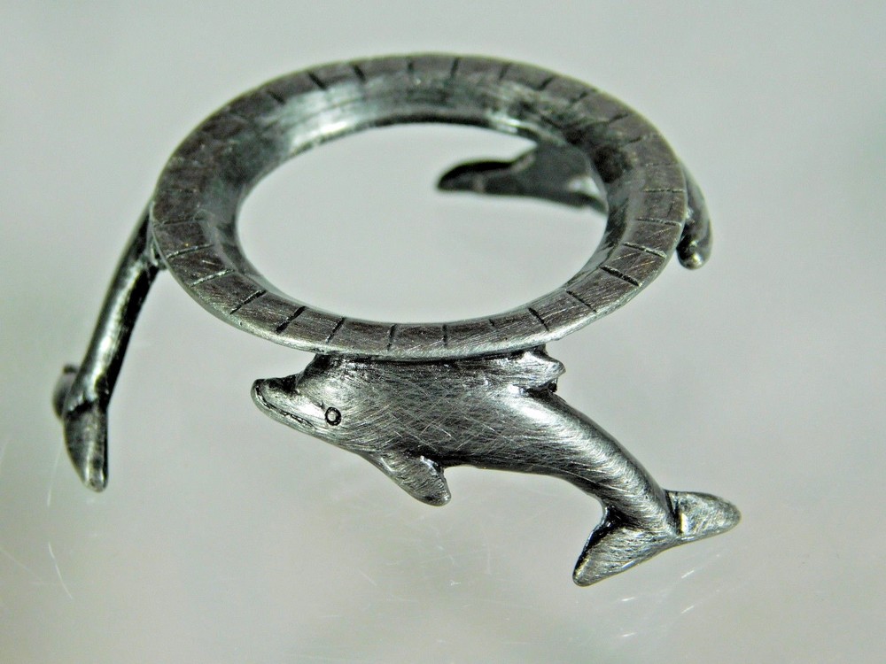 Sphere Display Stand DOLPHIN Design Small Size Dark Silver Color