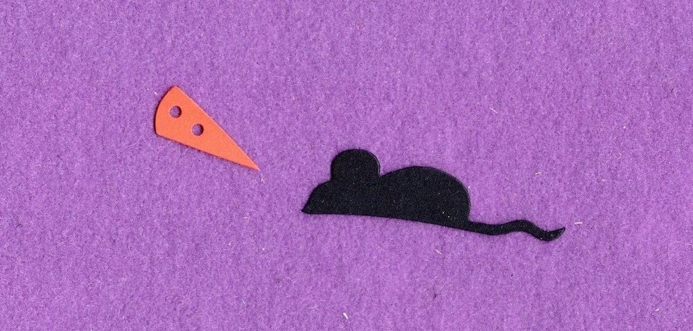 MOUSE & CHEESE die cuts scrapbook cards