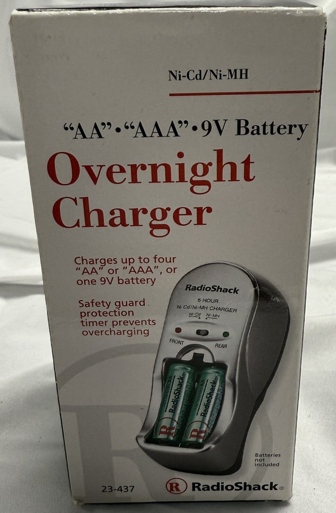 Vintage RadioShack Battery Pack AC Charger 23-437 NI-CD/NI-MH AA AAA 9v