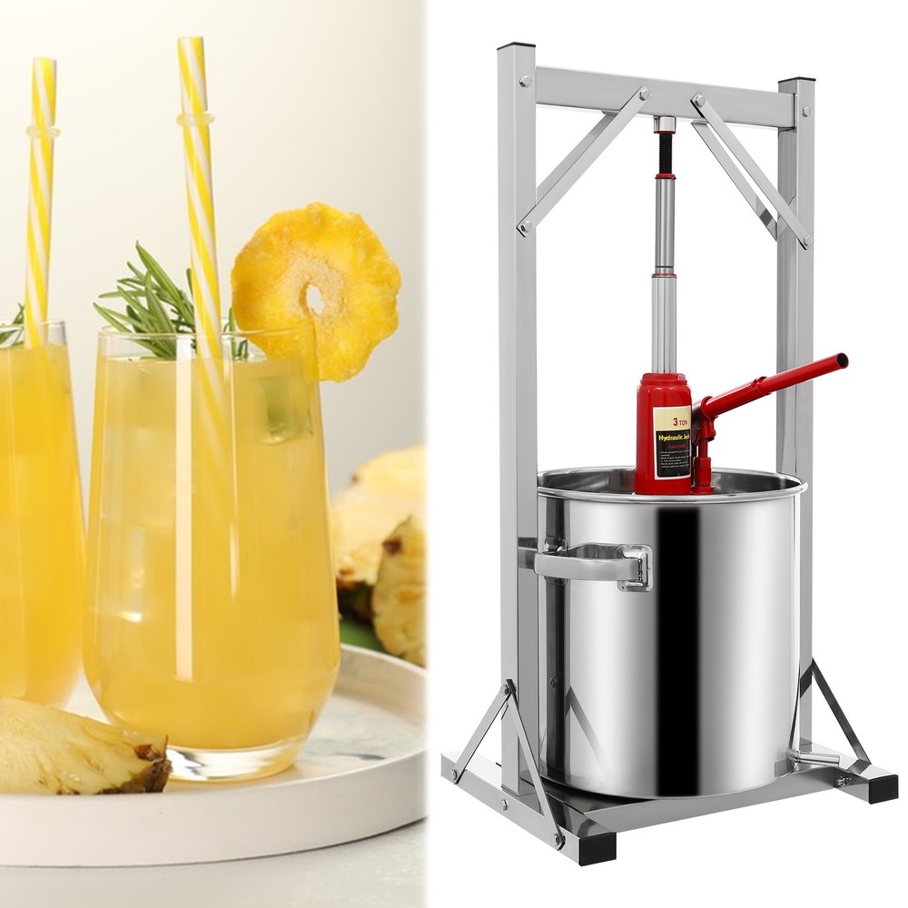 Fruit Press Crusher Grinder Apple Juice Wine Cider & Hydraulic Jack Fruit Press