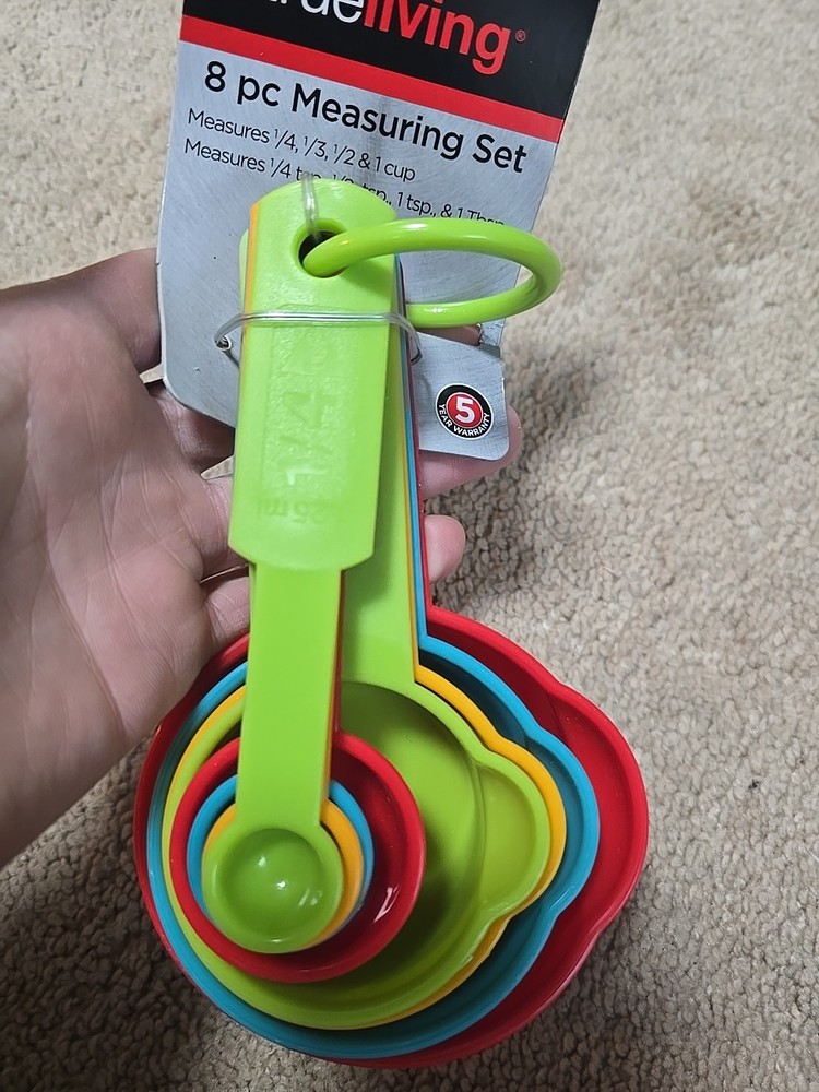 True Living 8 Pc Measuring Set Multi Color