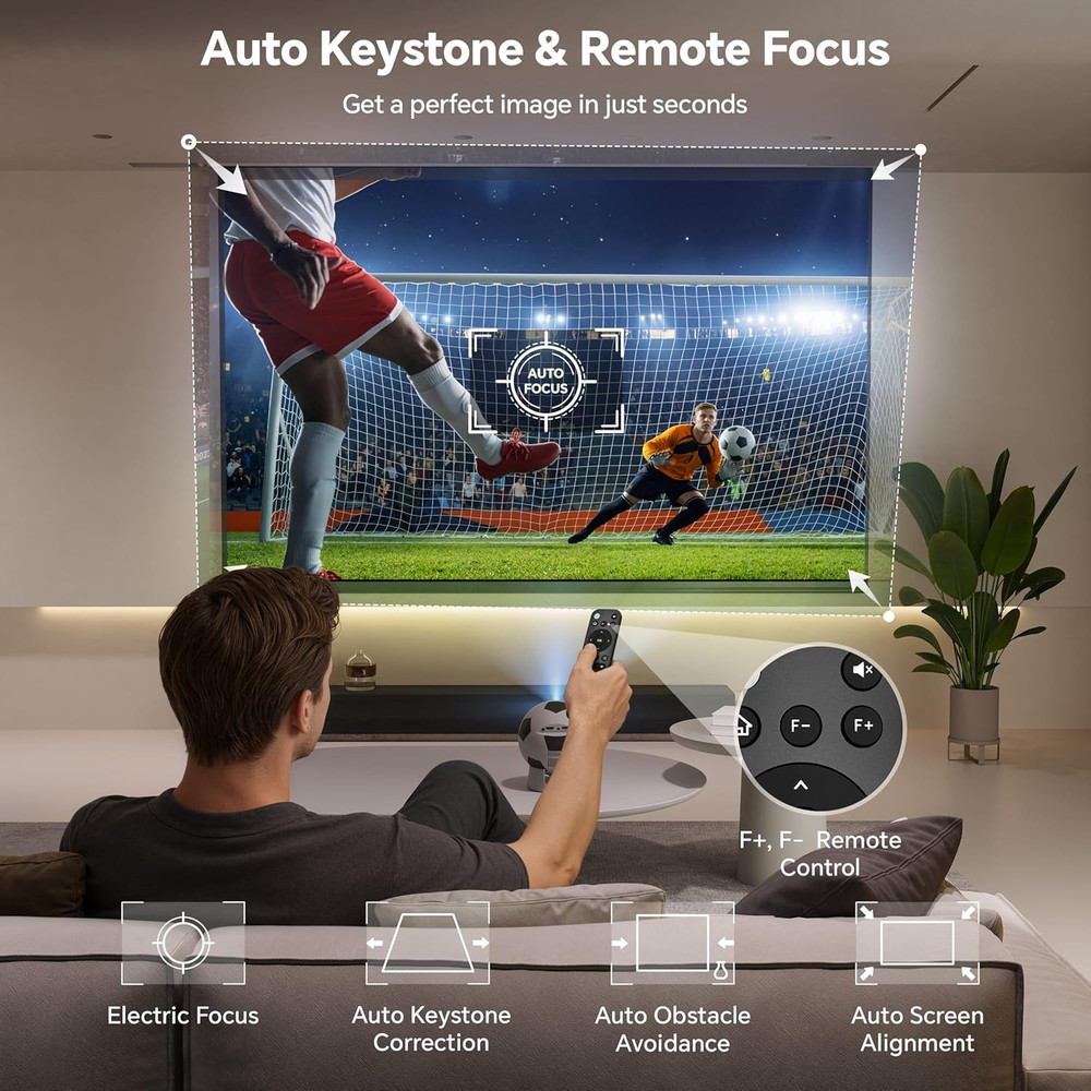 Smart Mini Projector Android 13 WiFi Bluetooth