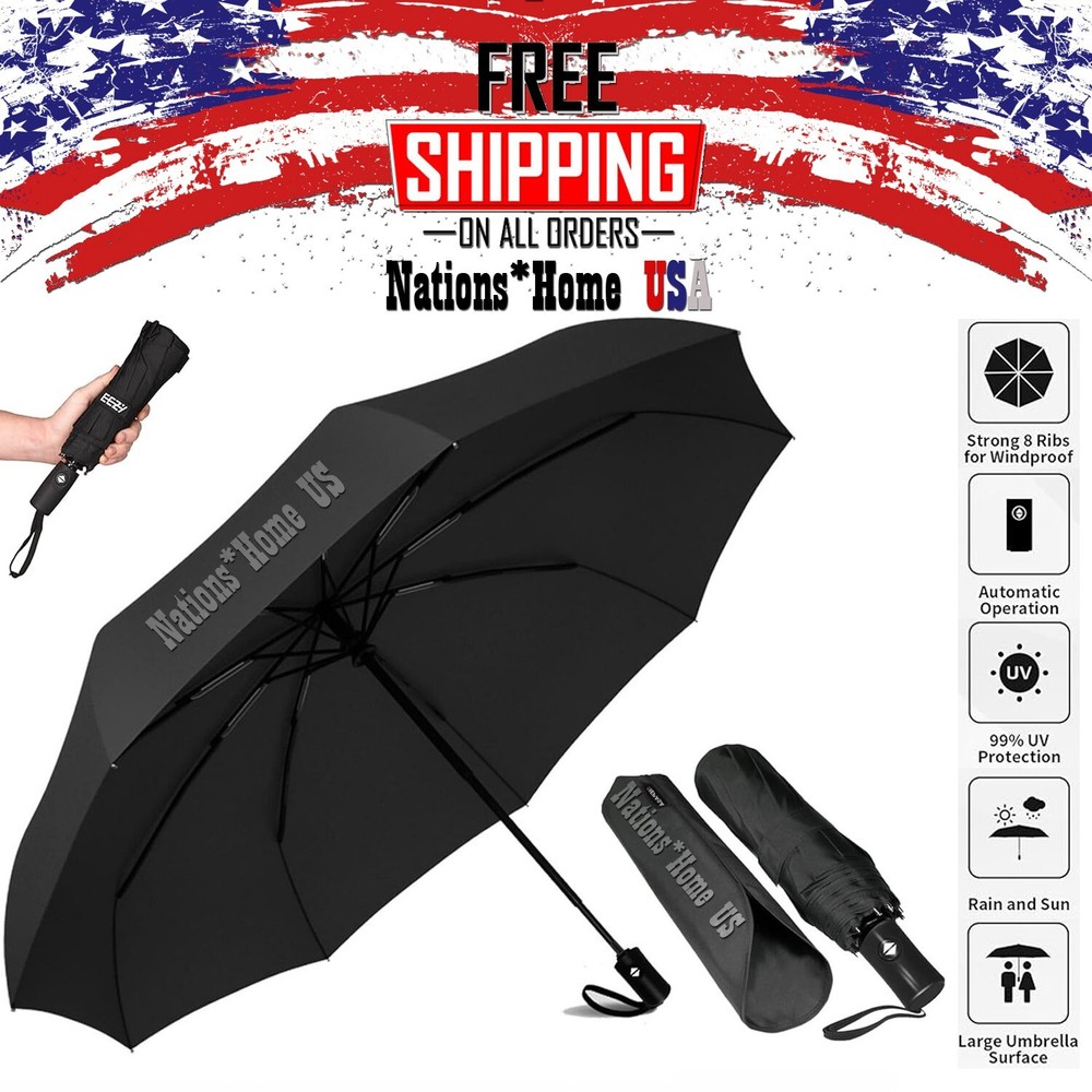 BEST UMBRELLA COLLAPSIBLE WINDPROOF FOLDABLE HEAVY DUTY FOLDING LARGE PORTABLE