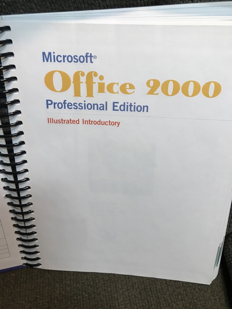 Microsoft Office 2000 Premium Edition "Illustrated Series" Manual