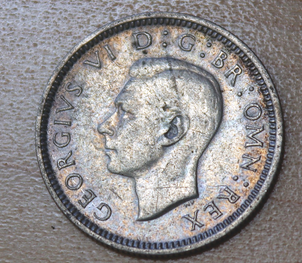 1938 Great Britain 6 Pence Silver
