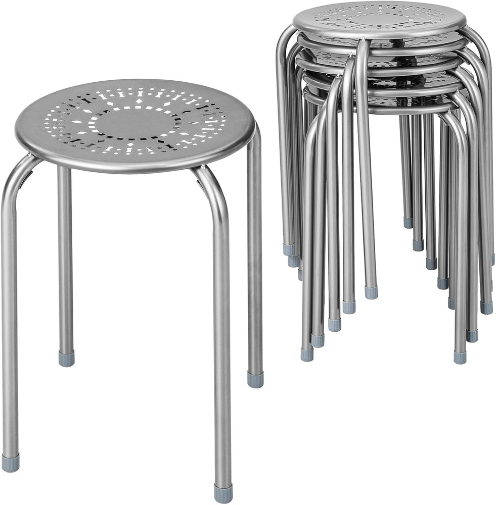 Multipurpose Stool Chairs, Small Stool Sets, Metal Stool with Dome, Stackable Ba