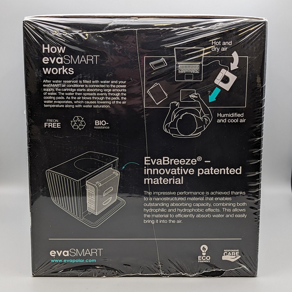 New Evapolar EvaSMART Personal Air Cooler Humidifier EV-3000 White