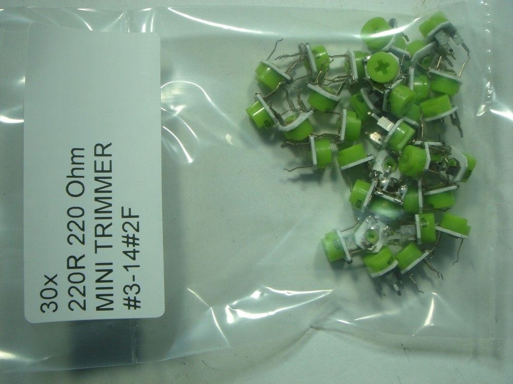 100x 220R 220 Ohm MINI TRIMMER #3-14#034c