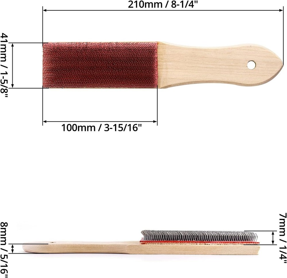 File Cleaner Carded, 2 Pack, 8" Universal File Card and Brush