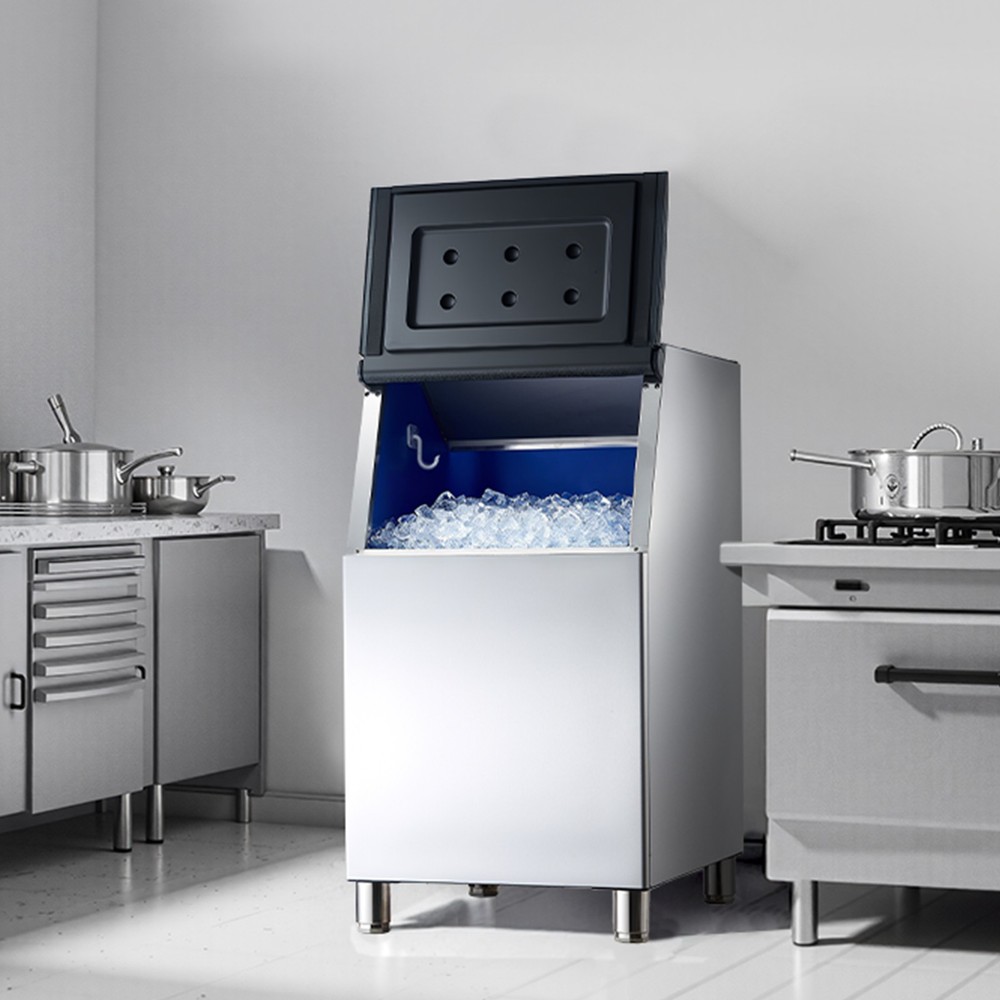 VEVOR Commercial Ice Maker Storage Bin 300lbs Capacity Height Adjustable Ice Bin