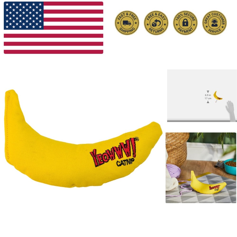 Catnip Toy, Yellow Banana