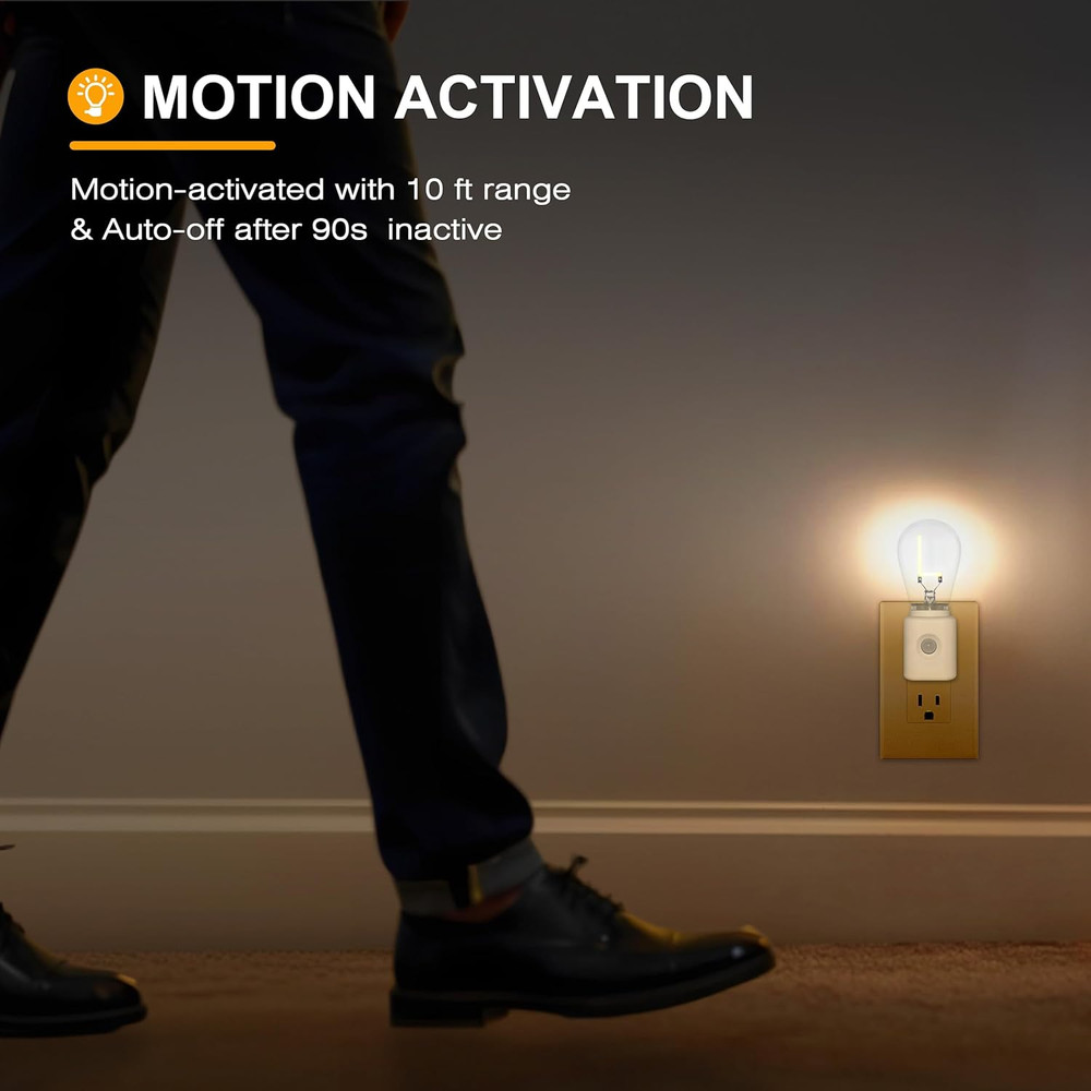 LED Night Light Plug In, Motion Sensor Night Light with Adjustable Brightness 3