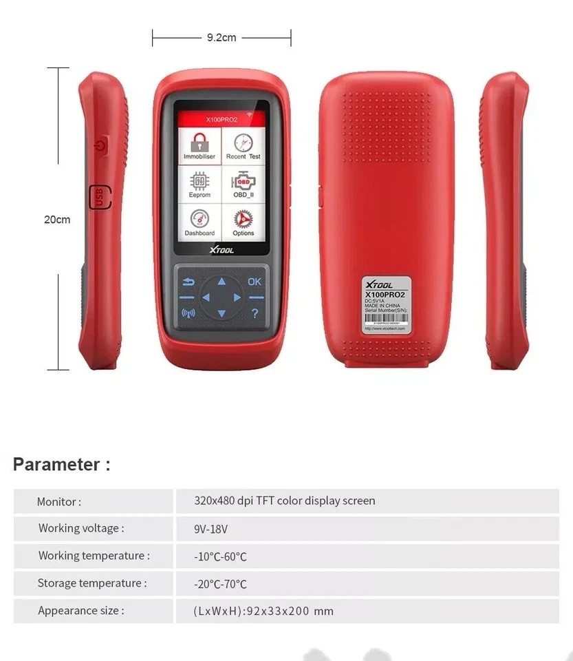 XTOOL X100 Pro2 Auto Key Program IMMO Car Diagnostic Tool OBD2 Scanner EEPROM