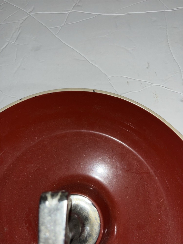 MCM SS Lacquer Ware Nutcracker Dish Bowl Red Vintage Japan