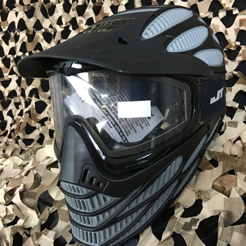 NEW JT Flex 8 Full Coverage Thermal Paintball Mask Helmet Goggle - Black/Grey
