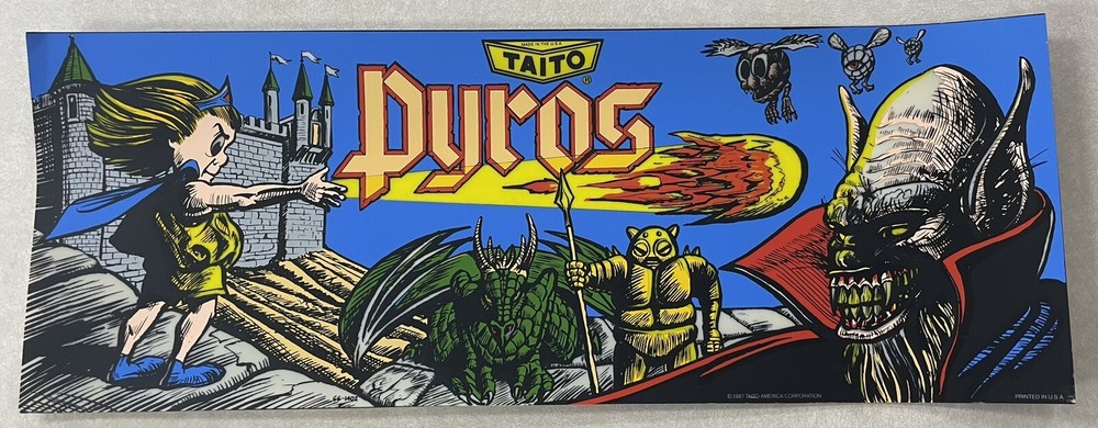 Pyros Arcade Marquee Taito Original