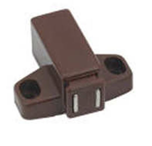 Brown Single Magnetic Touch Latch -  No Strike - 1-3/4"