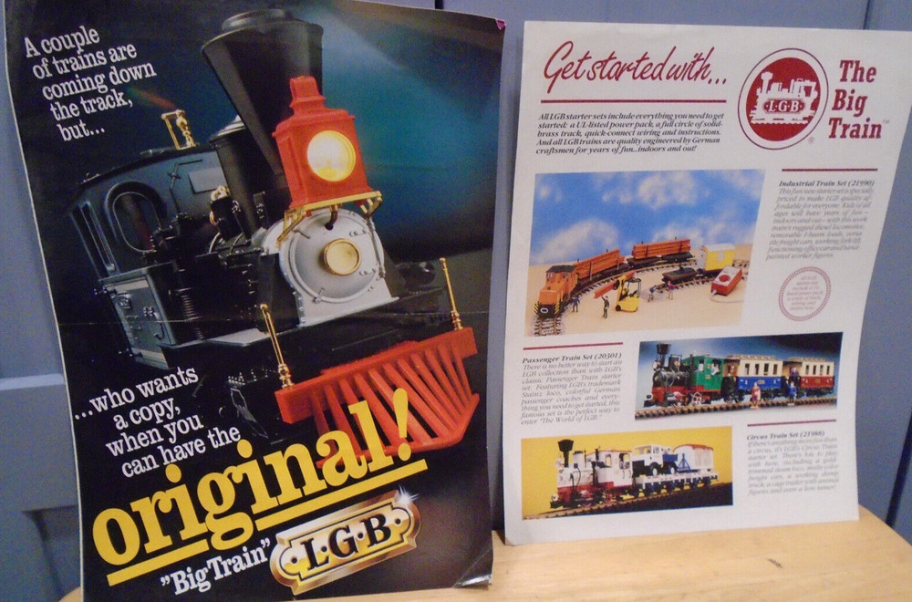 LGB G SCALE BIG TRAIN PROMOTIONAL FLYERS