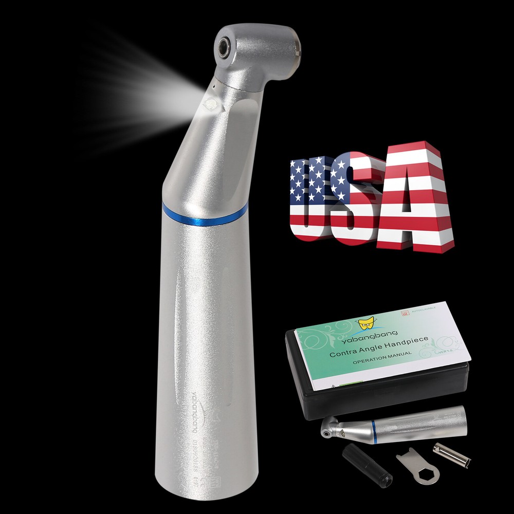 Dental Internal Low Speed Contra Angle Handpiece LED E-generator Push Button YH