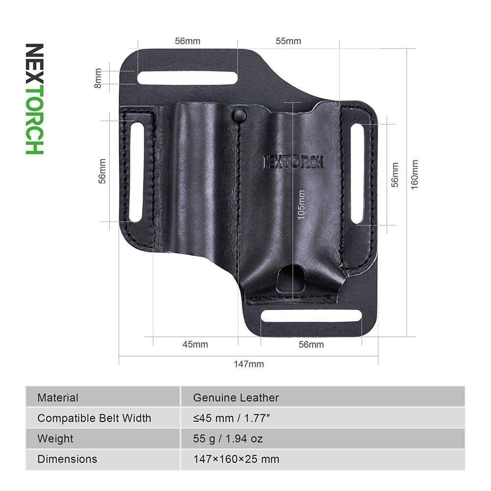 NEXTORCH EDC Leather Sheath, Multitools Sheath,Knife Belt Sheath/Leather