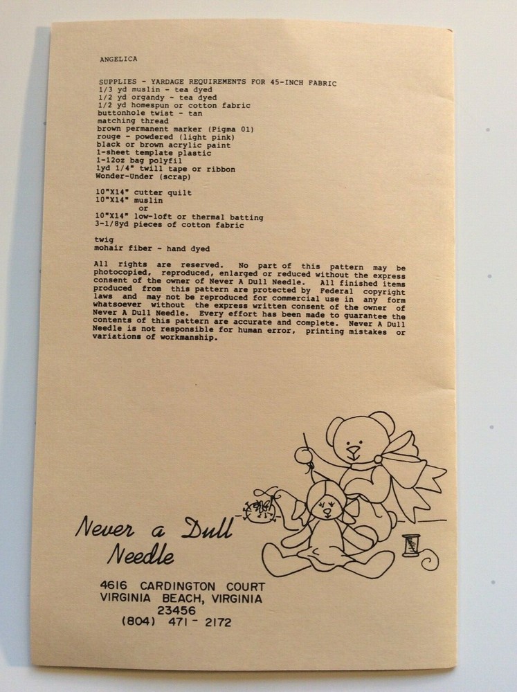 "Angelica" A 15" Doll