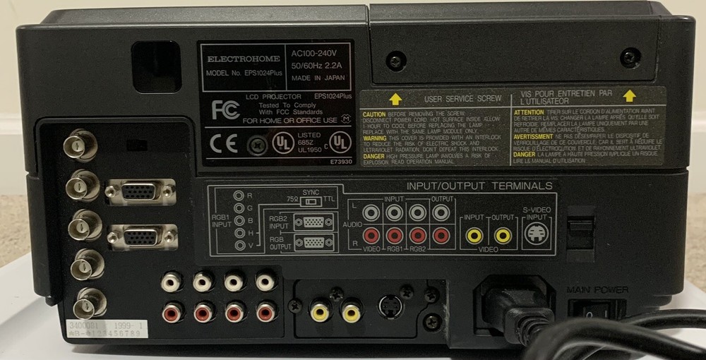 Electrohome LCD Projector EPS1024 Plus Tested Working! MSRP $10,995