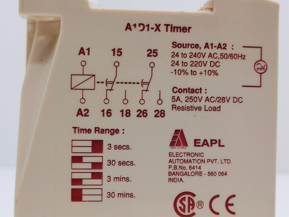 EAPL A1D1-X TIMER RELAY (FREE SHIPPING)