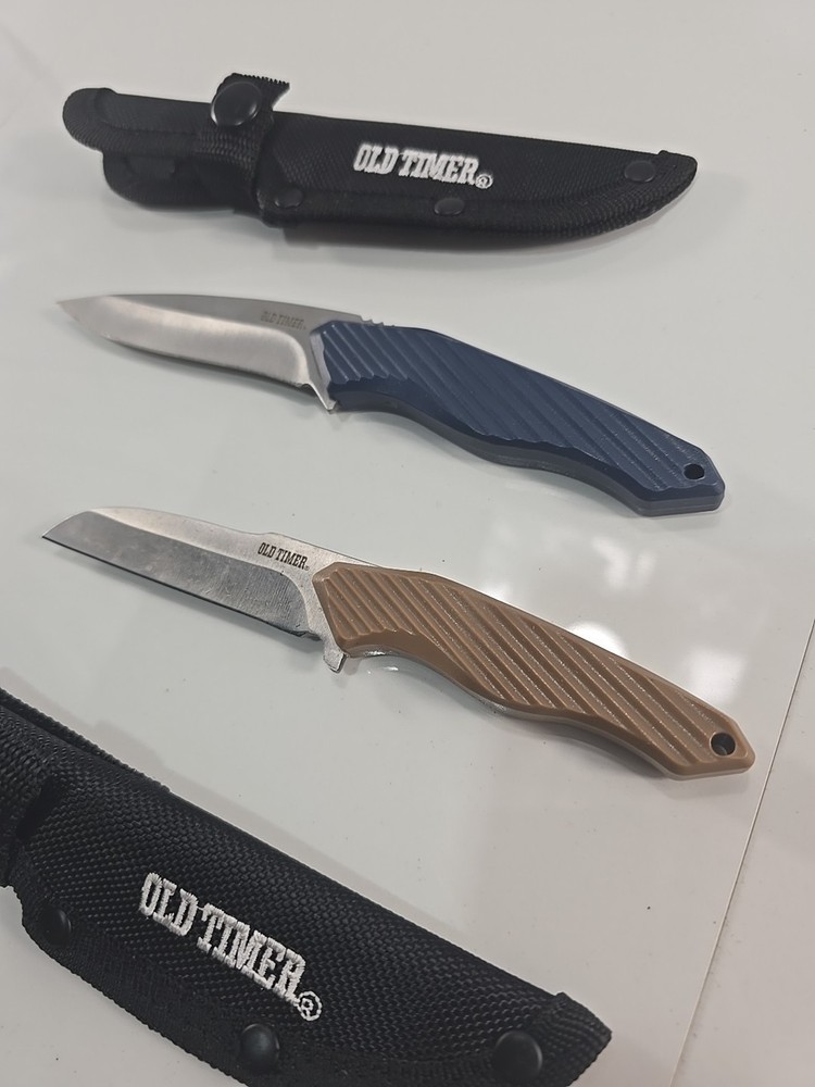 Old Timer Combo Pack of 2 Fixed Blade Knives with Sheaths