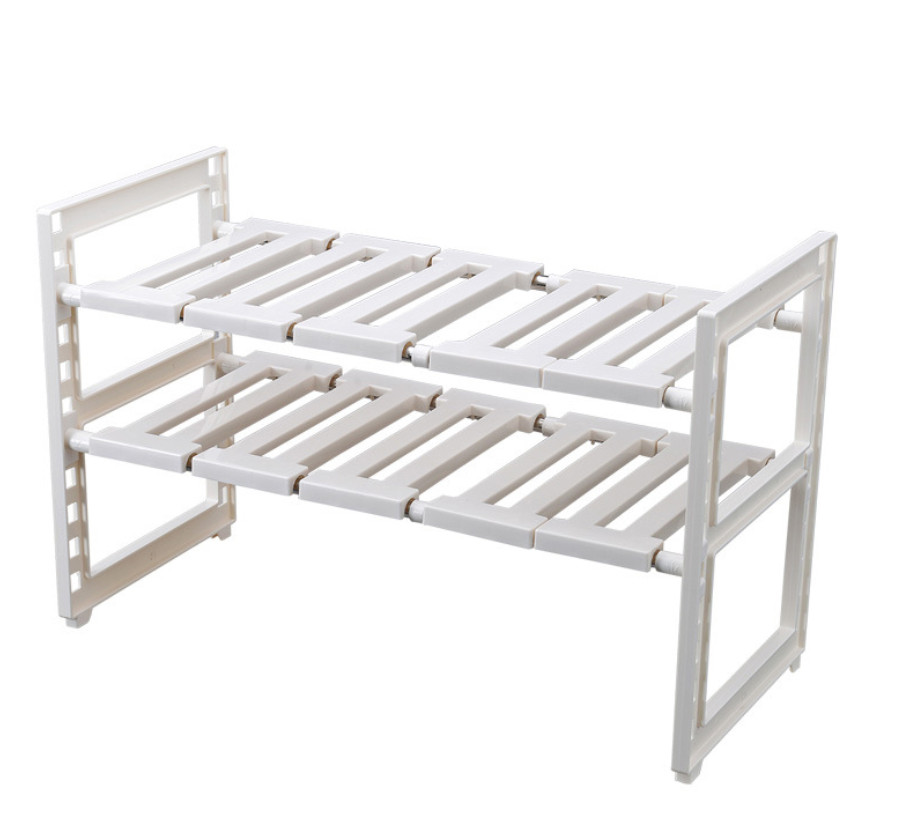 Under Sink 2 Tier Expandable Shelf Organizer