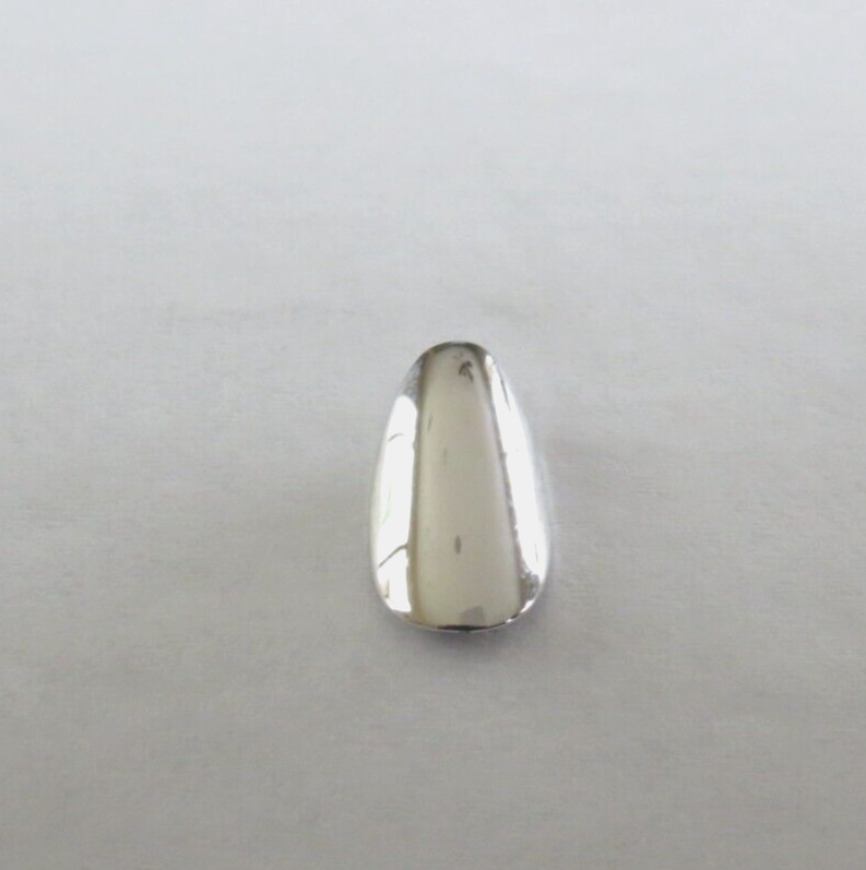$12 SHARP LOOKING  LIFETIME RHODIUM PLATED PLAIN LARGE REUSABLE FINGERNAIL