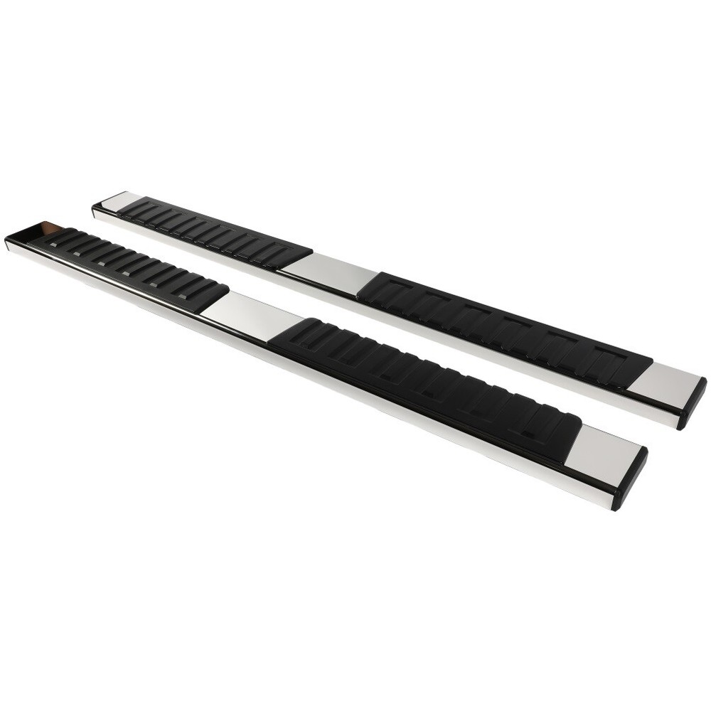 6" Side Steps Running Boards Silver For 2019-21 Chevy Silverado 1500 Crew Cab
