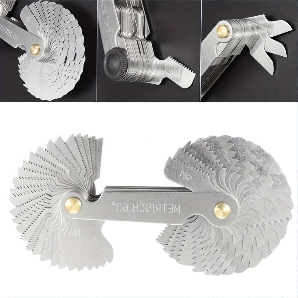 Multi-Size Thread Gauge - Metric & Imperial for Screw Thread Measurement（52pc）