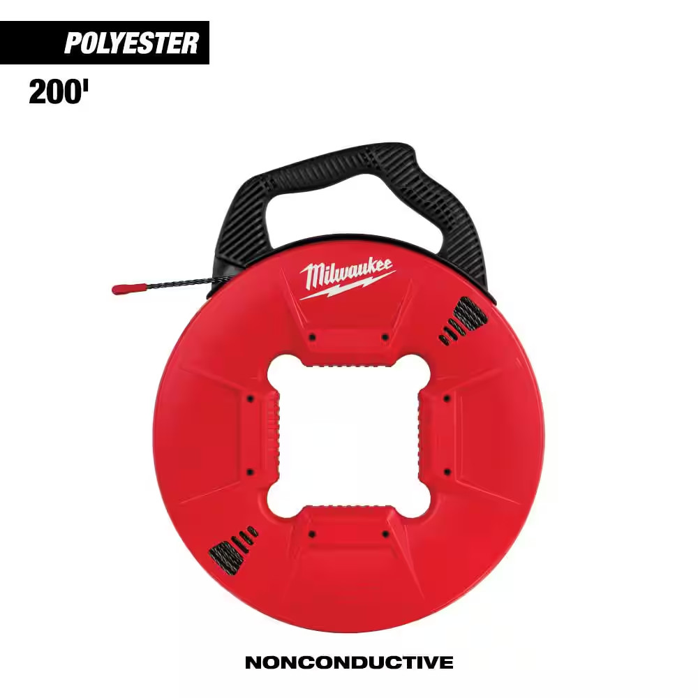 200 Ft. Polyester Fish Tape with Non-Conductive Tip