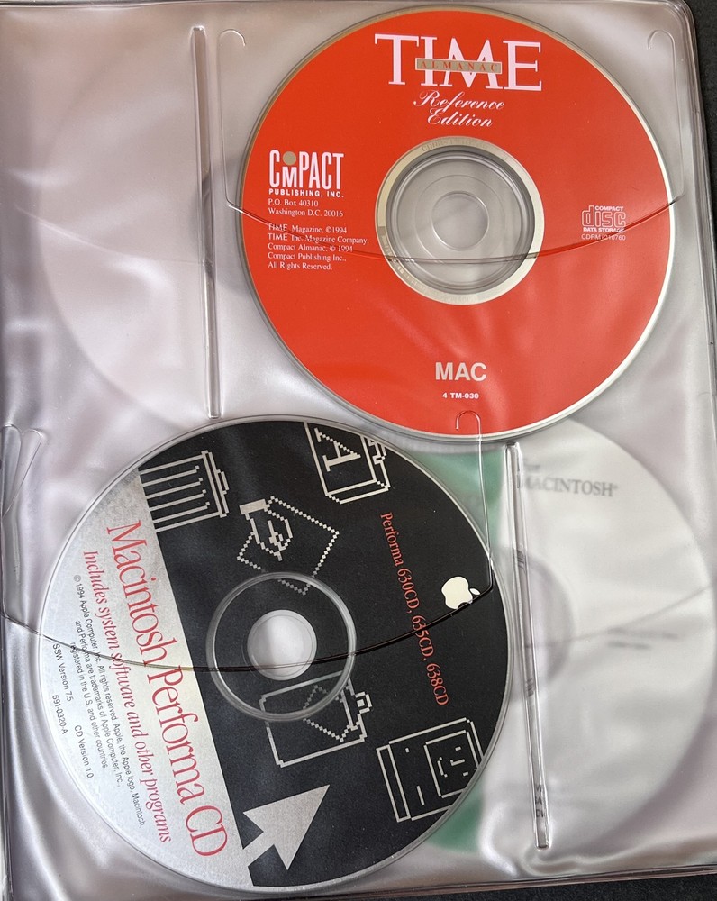 Vintage Apple Macintosh Compact Discs CD-ROM Software Bundle Encyclopedia Games