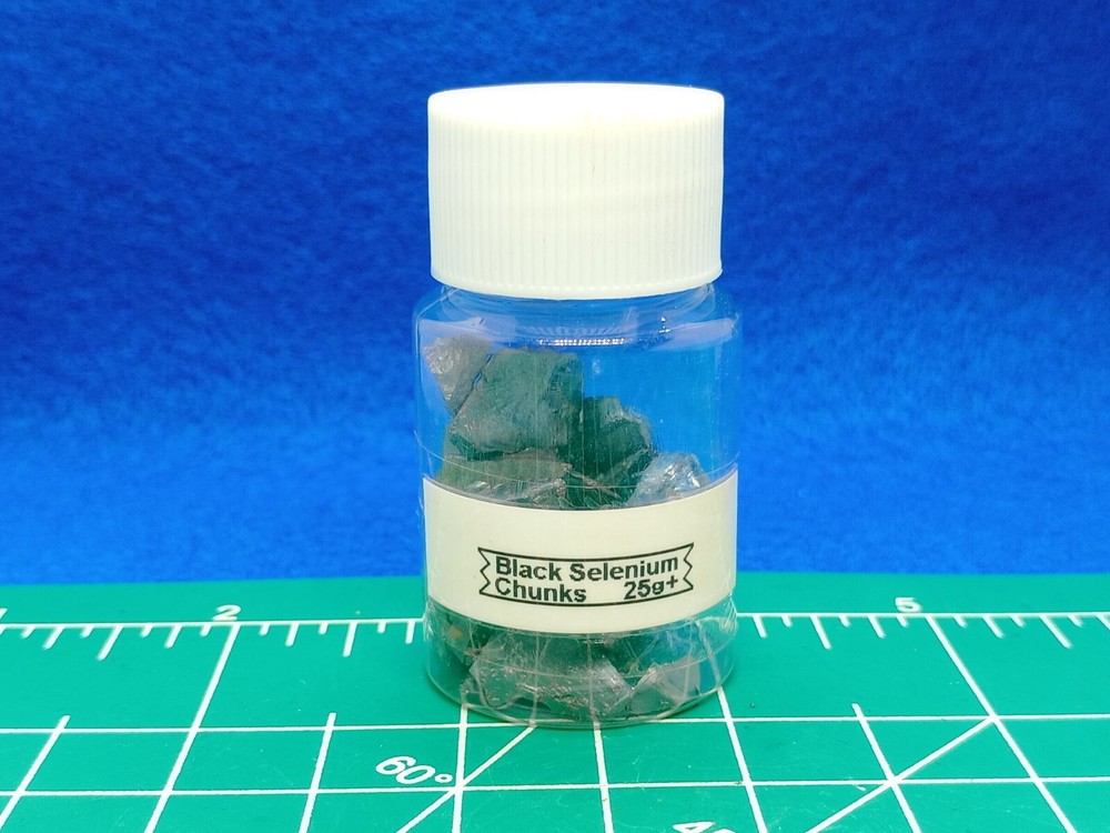 Elemental Selenium 25g+, 99.999%+, In Display Bottle For Element Collections