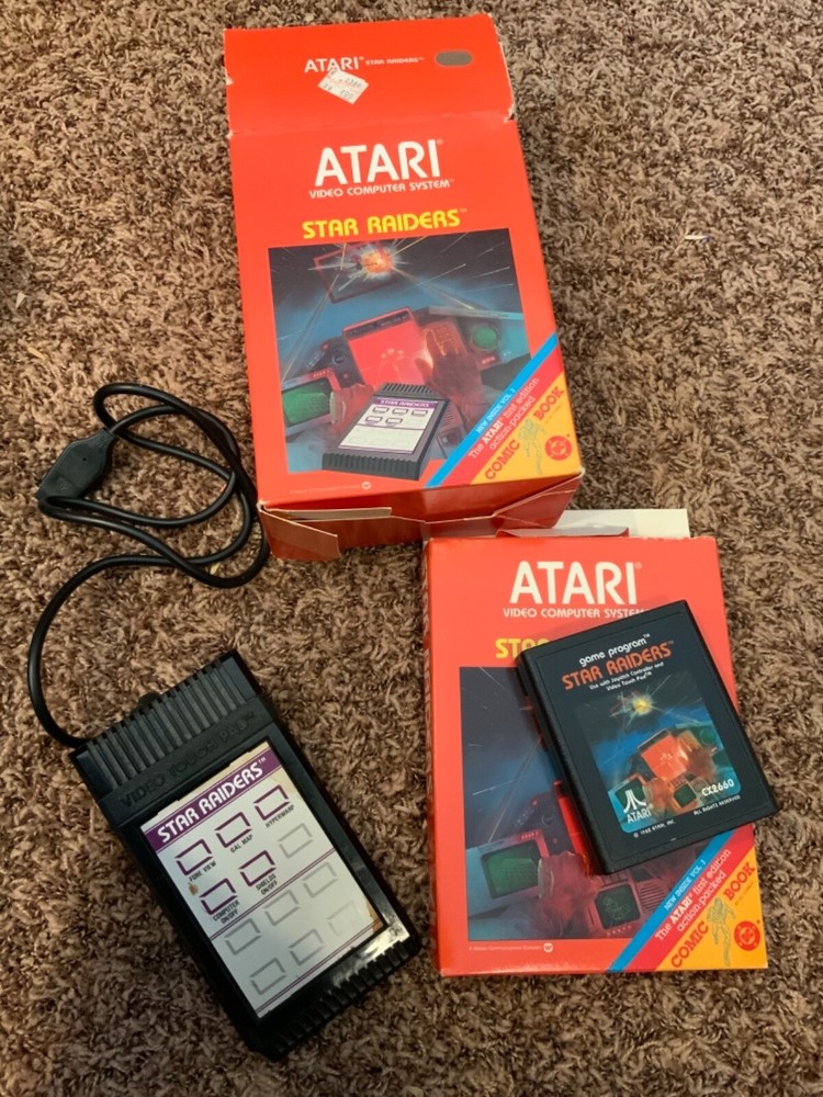 Vintage Atari 2600 Console And 11 Games 2 joysticks NOT TESTED