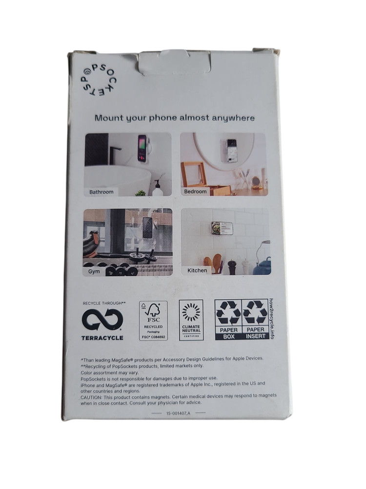 PopSockets Multi-Surface Suction Phone Mount, Detachable Surface Mount