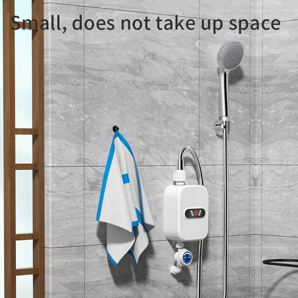 110V 3500W Tankless Hot Water Heater Shower Electric Instant Heater Bathroom