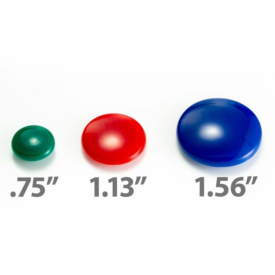 Oic Circle Handy Magnets - 30 Magnet - Assorted (OIC92500)