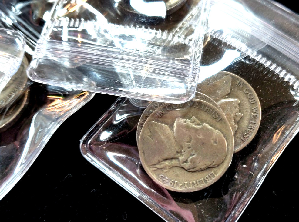 1943-45 Wartime Silver Nickles -35% SILVER- 3 Pak - Under $20