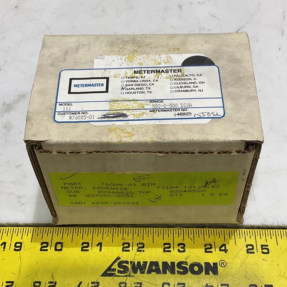 CROMPTON METERMASTER 076085-01 111 EDGEWISE METER 373